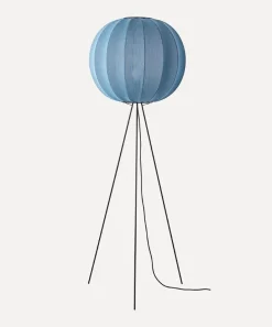 Made By Hand - Gulvlampe - Knit-Wit 60 Round Floor High - Blue Stone