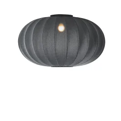 Made By Hand - Loftlampe - Knit-Wit 76 Oval Ceiling/Wall - Black