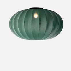 Made By Hand - Loftlampe - Knit-Wit 76 Oval Ceiling/Wall - Tweed Green