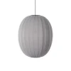Made By Hand - Pendellampe - Knit-Wit 65 High Oval Pendant - Silver