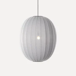 Made By Hand - Pendellampe - Knit-Wit 65 High Oval Pendant - Silver