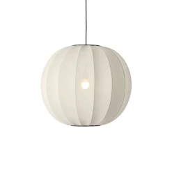 Made By Hand - Pendellampe - Knit-Wit 60 Round Pendant - Pearl White