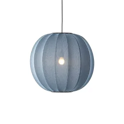 Made By Hand - Pendellampe - Knit-Wit 60 Round Pendant - Blue Stone