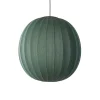 Made By Hand - Pendellampe - Knit-Wit 75 Round Pendant LED - Tweed Green