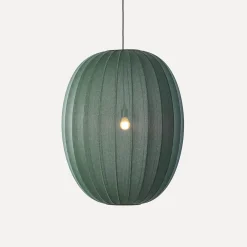 Made By Hand - Pendellampe - Knit-Wit 65 High Oval Pendant - Tweed Green
