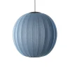 Made By Hand - Pendellampe - Knit-Wit 75 Round Pendant LED - Blue Stone