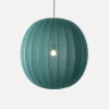 Made By Hand - Pendellampe - Knit-Wit 75 Round Pendant - Seagrass