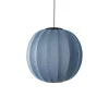 Made By Hand - Pendellampe - Knit-Wit 60 Round Pendant LED - Blue Stone
