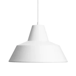 Made by hand - Værkstedslampe i Ø 50 cm - Mat hvid