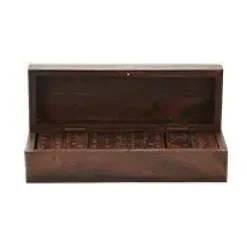 Margit Brandt - Domino spil i æske - Træ/messing