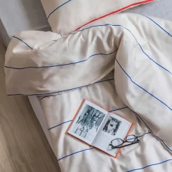 Mette Ditmer - ALIGN-sengesæt - Cobalt/Sand - W140 x L220 cm