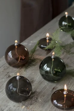 Mette Ditmer - AURA-olielampe - Small - Smoke grey - Ø10,5 x H6 cm