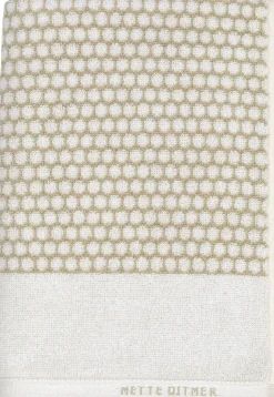 Mette Ditmer - GRID håndklæde, Sand / Off-white