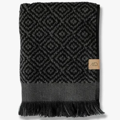 Mette Ditmer - MAROKKO badehåndklæde, sort/grå