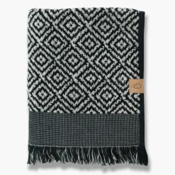Mette Ditmer - MAROKKO badehåndklæde, sort/hvid