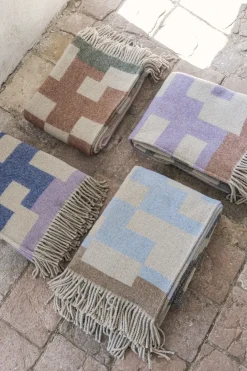 Mette Ditmer - MAZE-plaid - Light blue - W130 x L190 cm