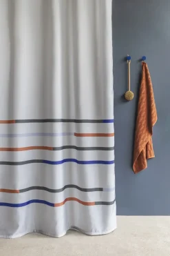 Mette Ditmer - MIKADO badeforhæng - Lysegrå - 150 x H 200 cm