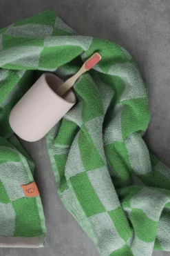 Mette Ditmer - RETRO håndklæde, Klassisk grøn