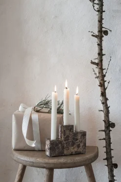 Mette Ditmer - STEP trio-lysestage - Brown