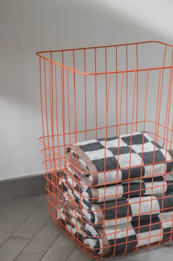 Mette Ditmer - STORE-IT trådkurv med bomuldspose - Large - Orange