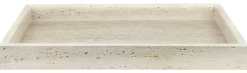 Mette Ditmer - TRAVERTINE tray, large - Linen