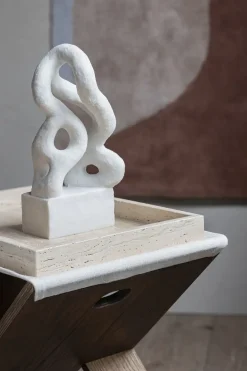 Mette Ditmer - TRAVERTINE tray, large - Linen