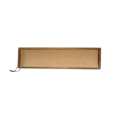 MiLLE W NORDISK DESIGN - Bakke i træ - Beige læder - 15 x 60 cm.
