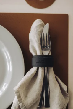 MiLLE W NORDISK DESIGN - Servietholder - Sort læder