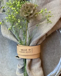MiLLE W NORDISK DESIGN - Servietring - Beige læder