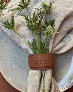 MiLLE W NORDISK DESIGN - Servietring - Sort læder