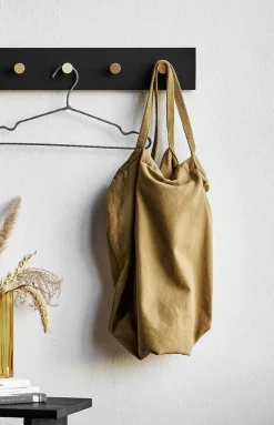 Moudhome - OAK Knagerække sort og messing - 100 cm