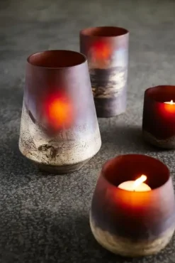 Muubs - Vase Lana 25 - Brown/Gold - Ø14 x H25 cm