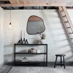 Muubs - Vægspejl Michigan M - Sort - Jern/Glas