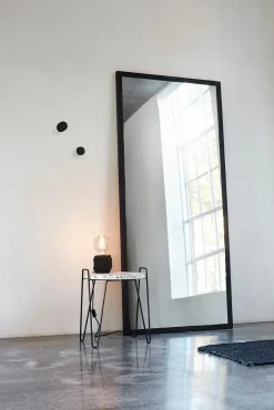 Muubs - Vægspejl Washington L - Jern/Glas. : 90x 200 cm. Sort kant