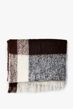 New Works - plaid i mohair wool - dark brown