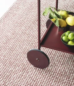 Normann Copenhagen - Flick Rug 80x200 cm - Off White/Burgundy