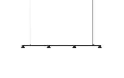 Normann Copenhagen - Hat Lampe Linear, Large - Sort, 167x9x6 cm