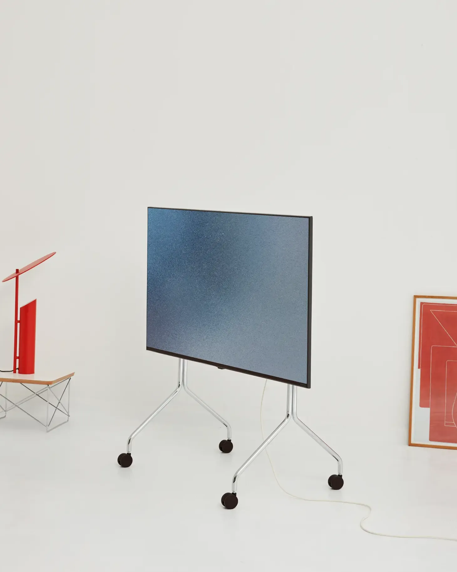 pedestal - TV-Stander - Moon Rollin - Chrome / Krom