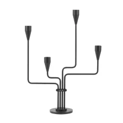 Piet Hein - SORT Lysestage Sydkorset - stål