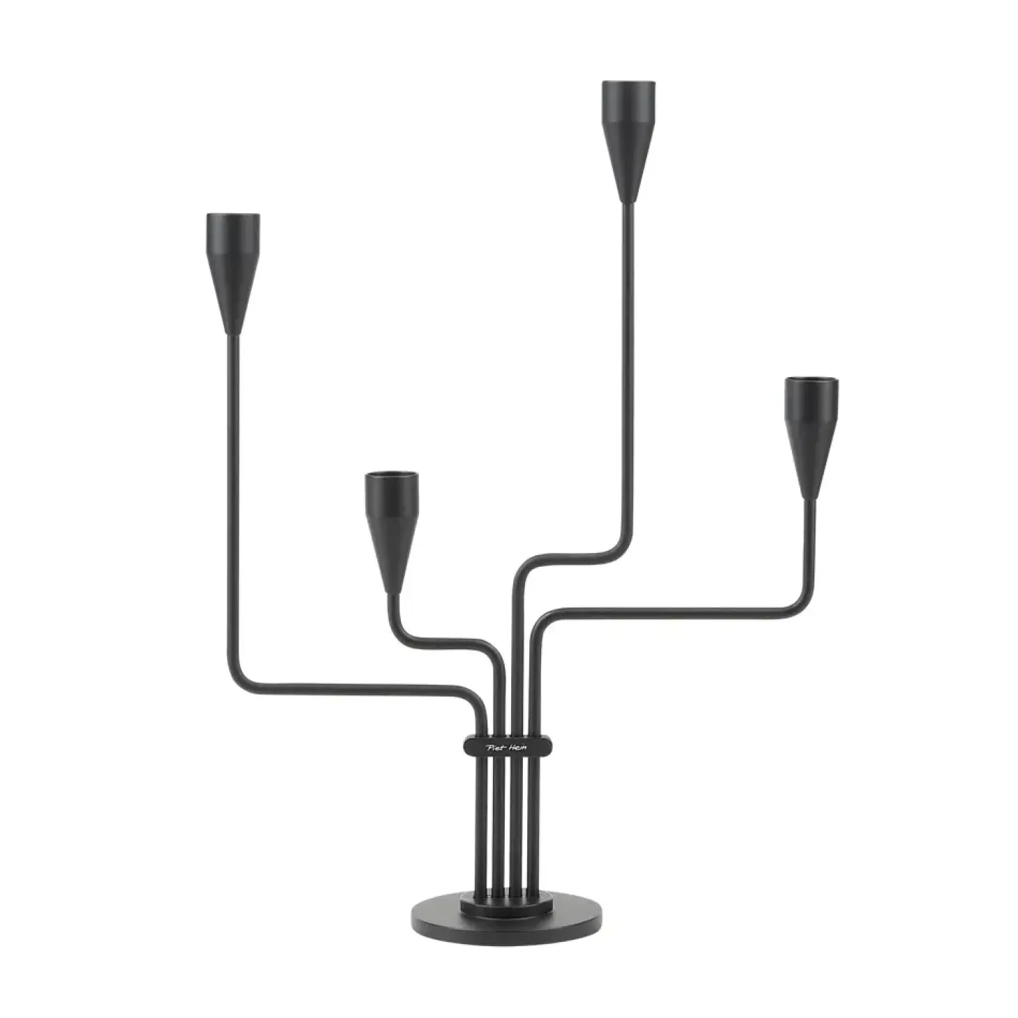 Piet Hein - SORT Lysestage Sydkorset - stål