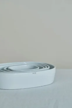 Piet Hein - Superellipsefad porcelain 11*15*5 cm - HVID HØJ