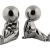 Present time - Bookend Joey ceramic chrome plated, Set of 2pcs