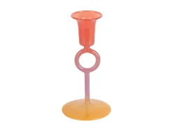 Present time - Candle holder Anillo Vivo small multi colour bright red