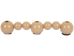 Present time - Candle holder Bubbles straight enamel soft brown