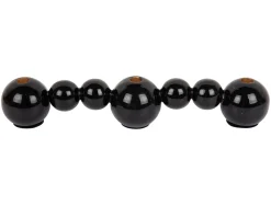 Present time - Candle holder Bubbles straight enamel black