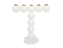 Present time - Candle holder Bubbles high enamel white