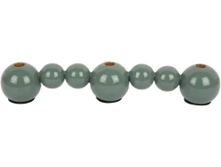 Present time - Candle holder Bubbles straight enamel jungle green