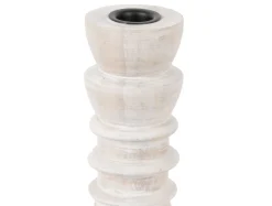 Present time - Candle holder Modelar Small mango wood white wash