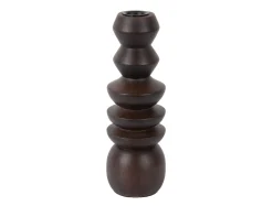 Present time - Candle holder Formado Large mango wood walnut lacquer