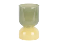Present time - Candle holder Variado Colores jungle green w. soft yellow